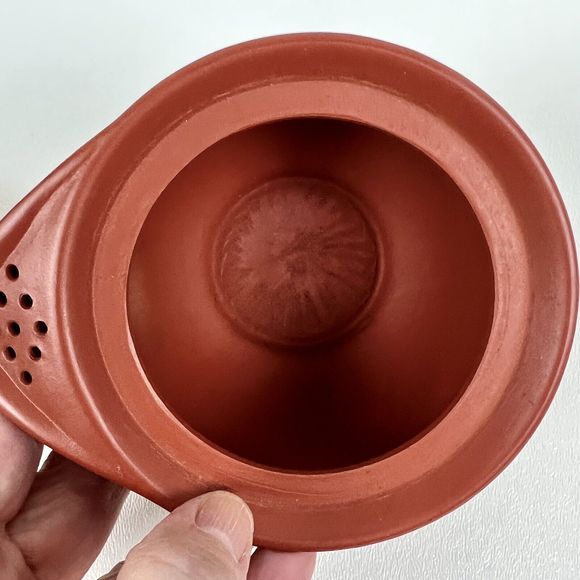 Japanese Tokoname Houhin Handleless Teapot Red Clay Shuedi Green Tea 6 oz 180 ml - Picture 5 of 8